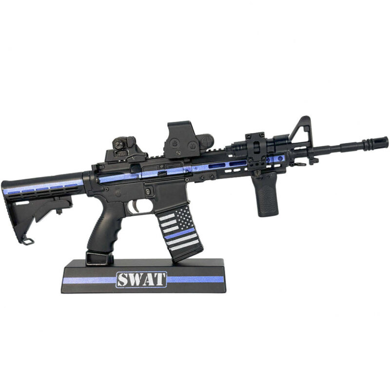 ThinBlueLineAR15SWATGoatGunsModelonstandright.jpg Product image: ThinBlueLineAR15SWATGoatGunsModelonstandright.jpg