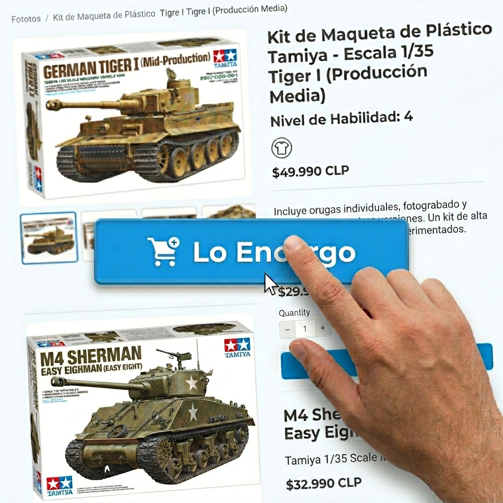Encuentra tu producto y haz clic en Lo Encargo