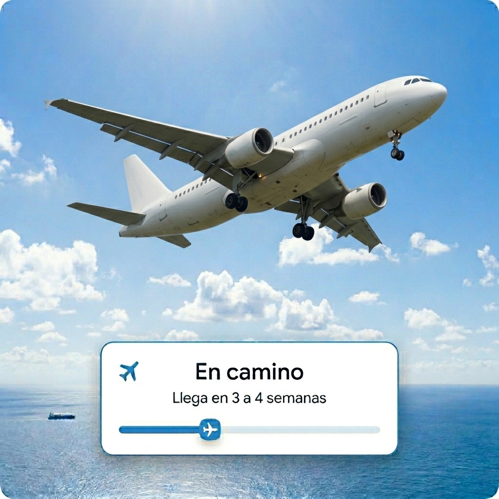 En camino, llega en 3 a 4 semanas
